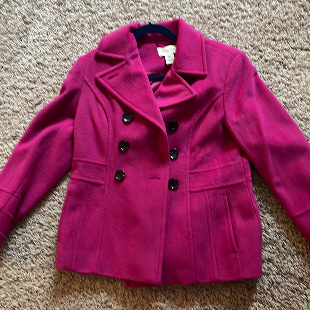 St John’s Bay Fuschia Pea Coat